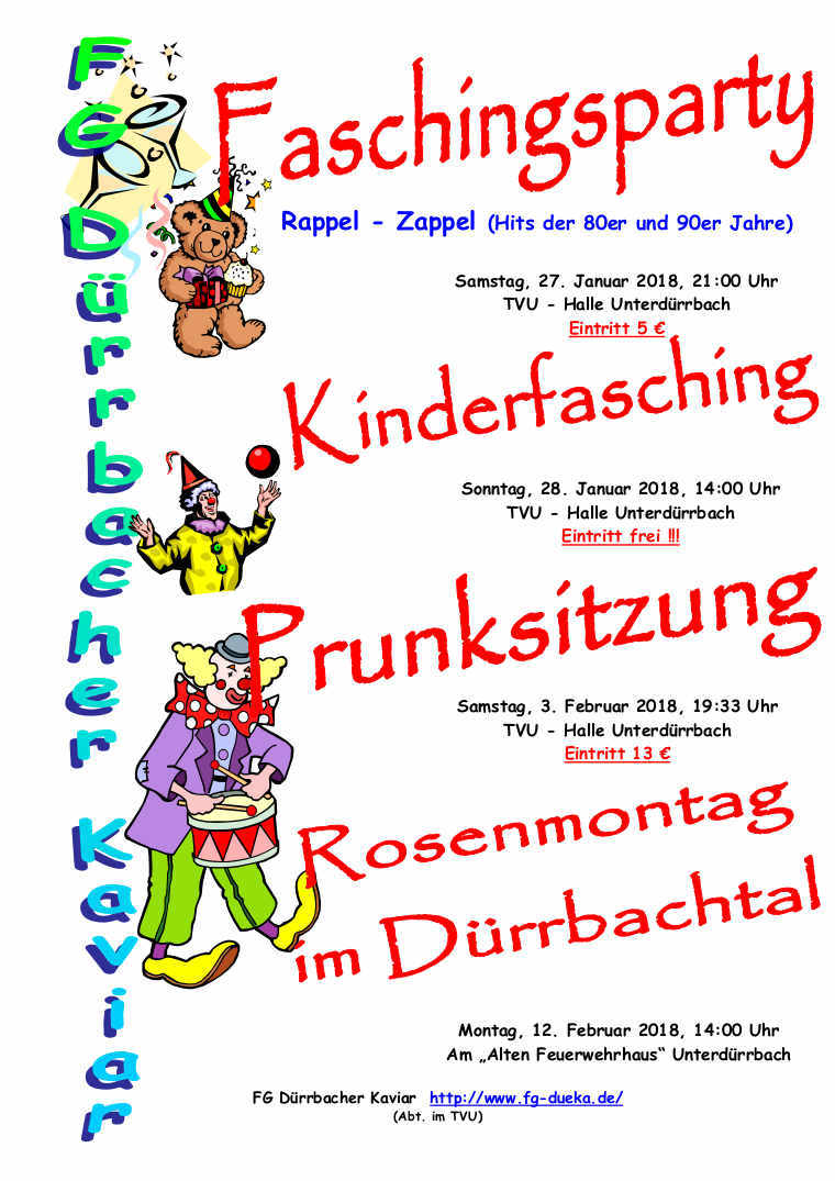 Unsere Prunksitzungen 2017/2018